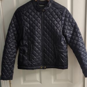 Caroll Paris Quilted Navy Lightweight Jacket